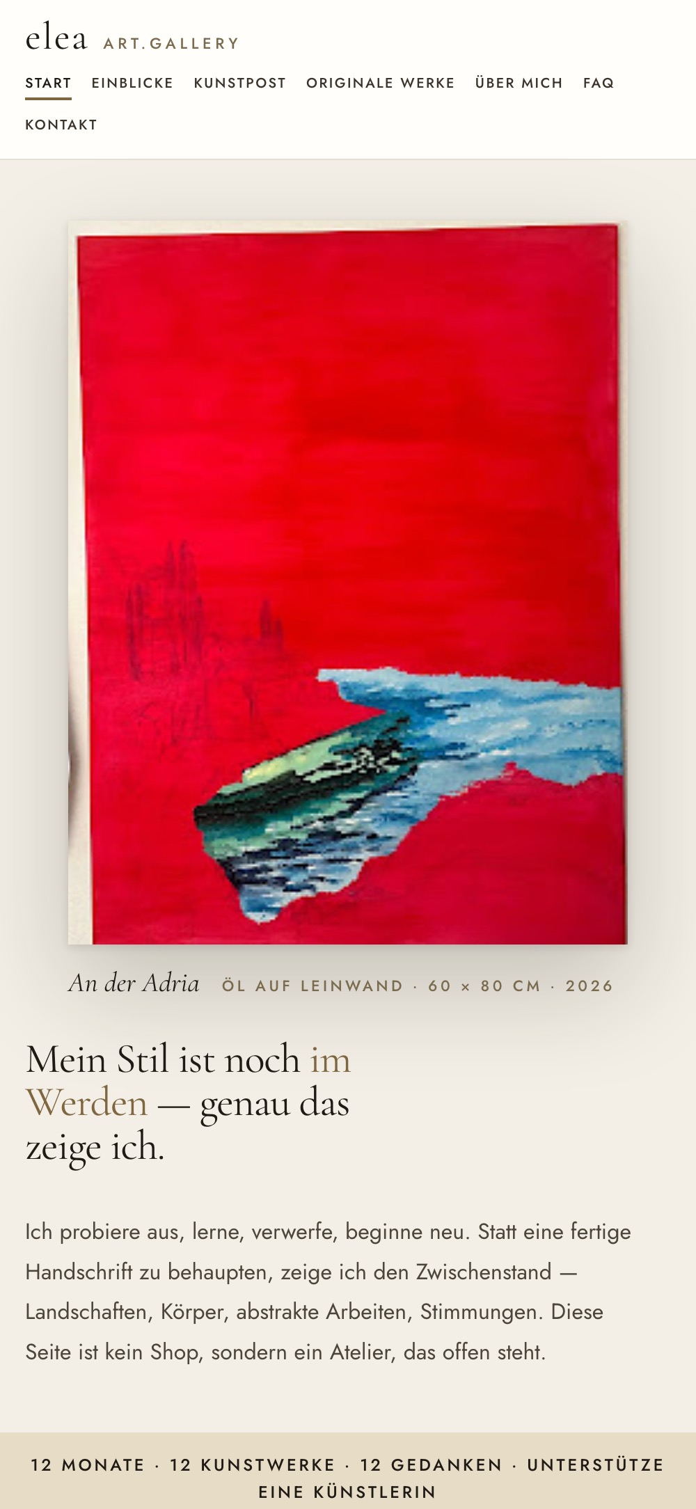 Dieselbe Seite auf dem Handy
